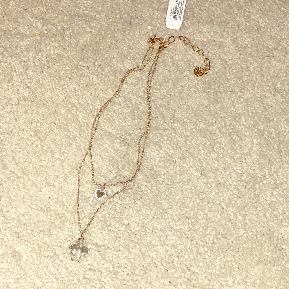 Flamingo heart necklace